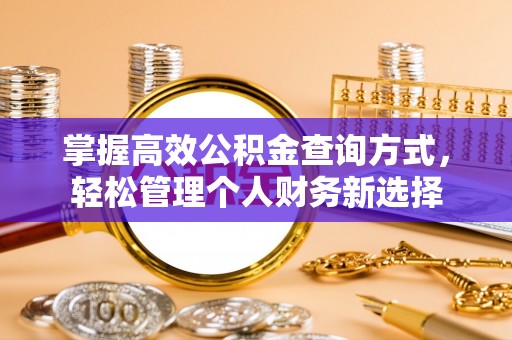 凌源掌握高效公积金查询方式，轻松管理个人财务新选择