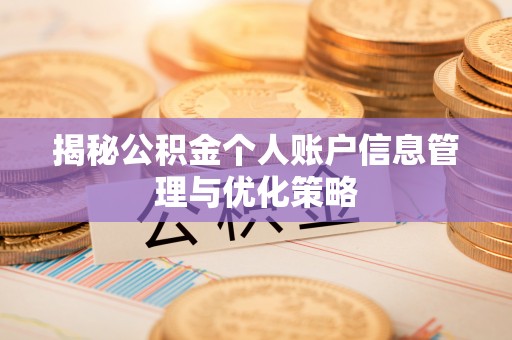 凌源揭秘公积金个人账户信息管理与优化策略