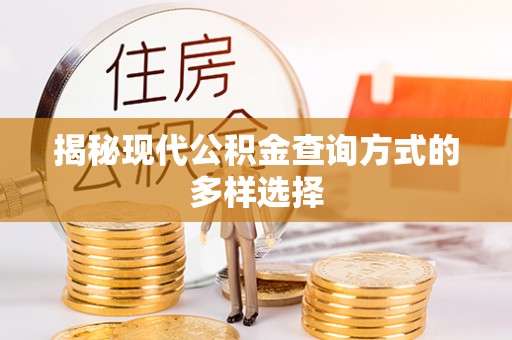 凌源揭秘现代公积金查询方式的多样选择