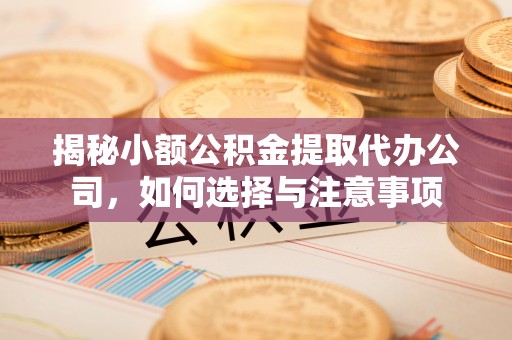 凌源揭秘小额公积金提取代办公司，如何选择与注意事项