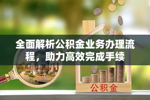 凌源全面解析公积金业务办理流程，助力高效完成手续